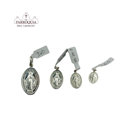 PLATA MEDALLAS VIRGEN MILAGROSA (Desde)