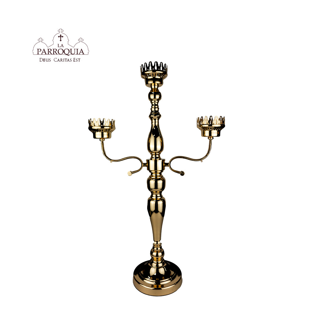 Candelabro para 3 Velas de Nickel