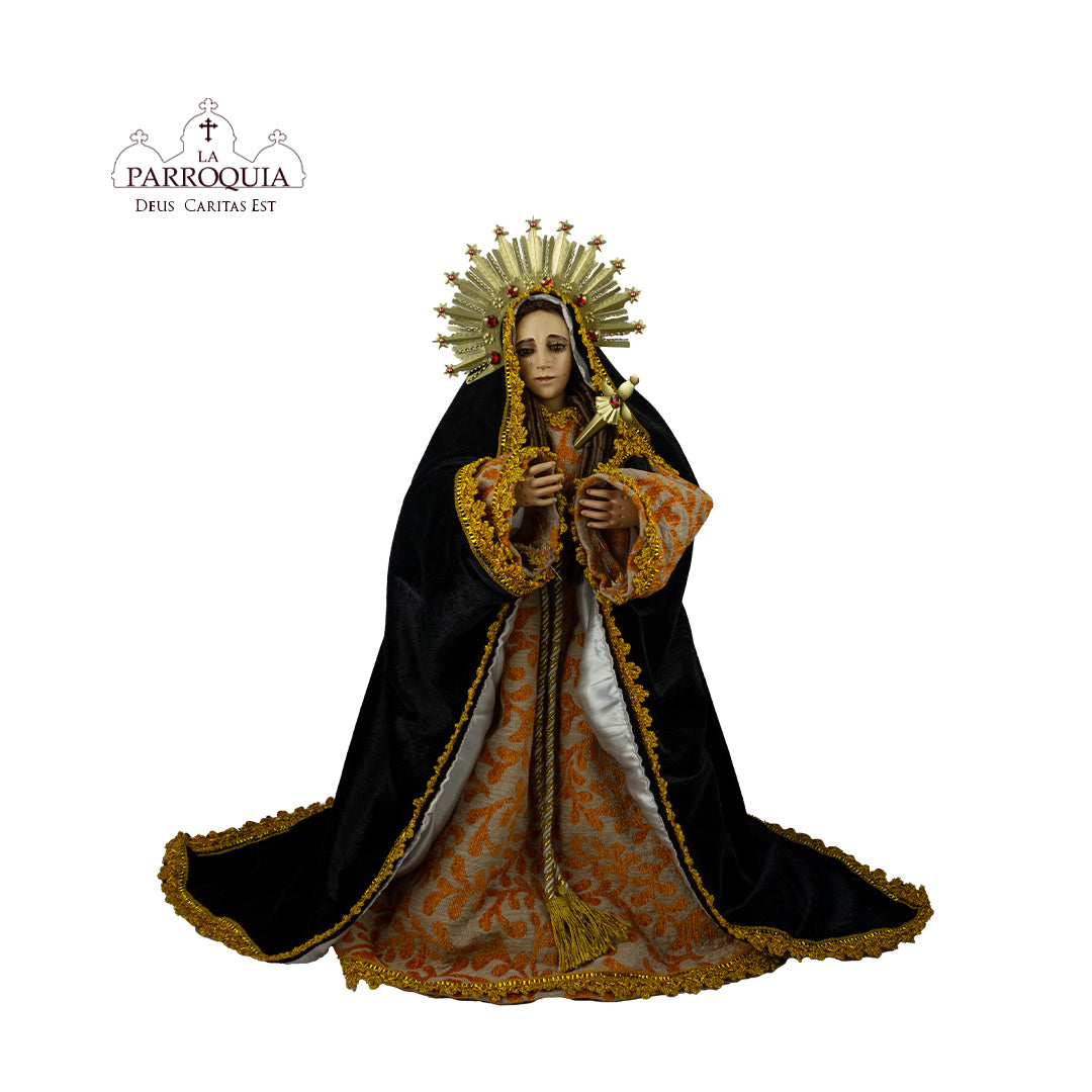 Virgen Dolorosa Madera de Cedro 50cm