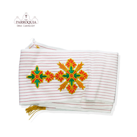 ESTOLA TELA Y BORDADO TIPICO