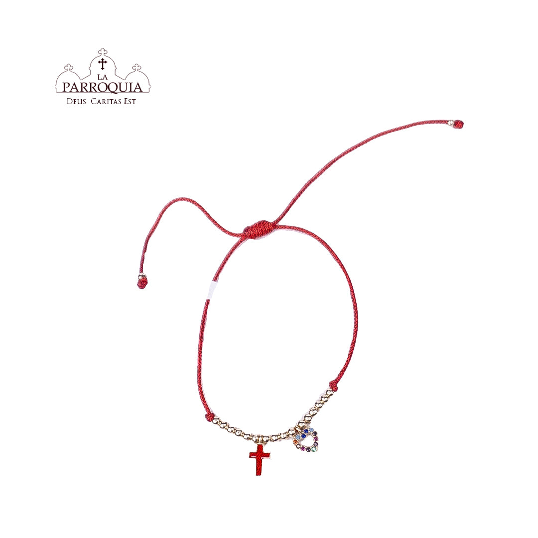 Pulsera de Cruz con Corazón