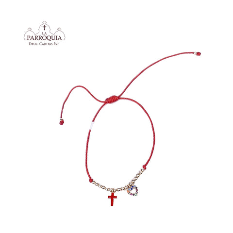 Pulsera de Cruz con Corazón