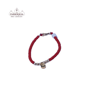 Pulsera de ojo turco para bebé rojo con dorado